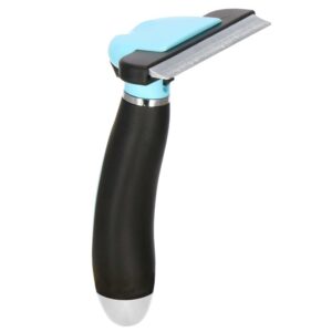 Trimmer fésű hosszú vagy rövid szőrű kutyáknak és macskáknak, tisztítható, 10 cm-es fogak, fekete kék