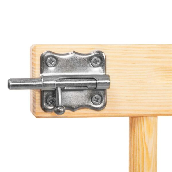 Poarta de siguranta Safety Gate pentru scari, ajustabila 72-122 cm, din lemn, maro - Image 11