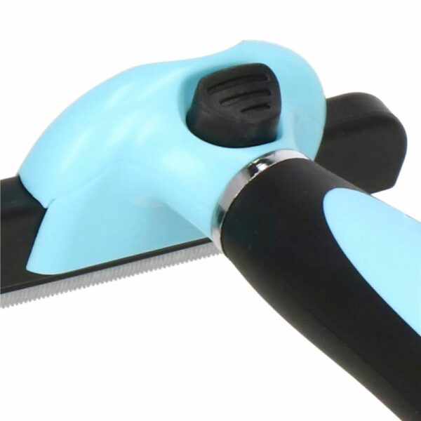 Trimmer fésű hosszú vagy rövid szőrű kutyáknak és macskáknak, tisztítható, 10 cm-es fogak, fekete kék - Image 14