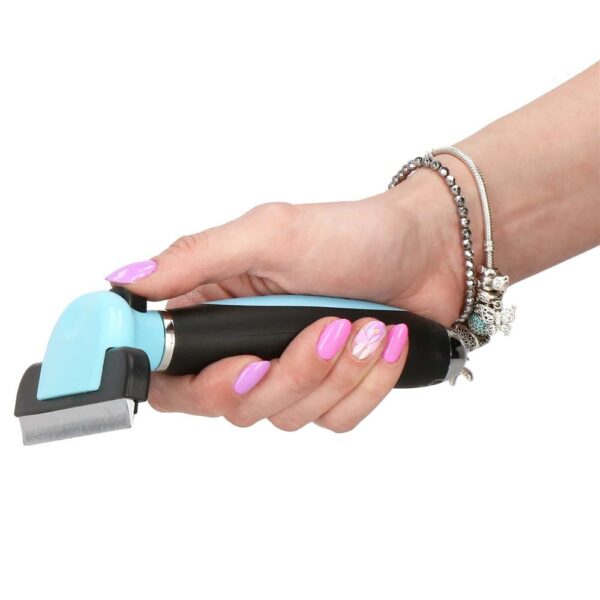 Trimmer fésű hosszú vagy rövid szőrű kutyáknak és macskáknak, tisztítható, 10 cm-es fogak, fekete kék - Image 17