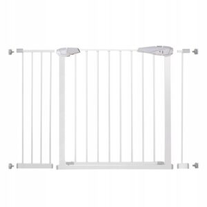 Poarta de siguranta Safety Gate pentru scari, ajustabila 111-120 cm, din otel, alba