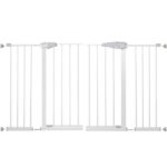 Biztonsági kapu lépcsőhöz, állítható 132-141 cm, acélból, fehér