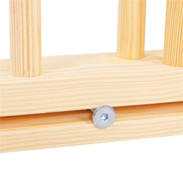 Poarta de siguranta Safety Gate pentru scari, ajustabila 72-122 cm, din lemn, maro - Image 3