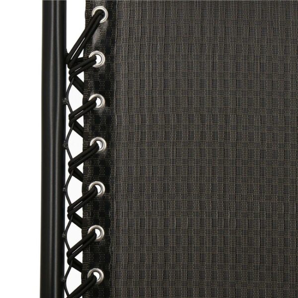 Sezlong scaun pliant plaja sau gradina, Siesta, gravitatie zero, cu tetiera, 175x67x110 cm, maro - Image 15