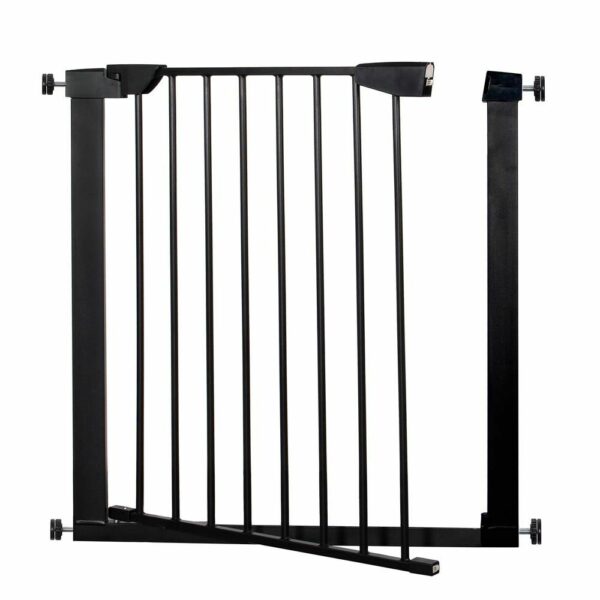 Biztonsági kapu lépcsőhöz, hosszabbító 89-96 cm, acélból, fekete - Image 3