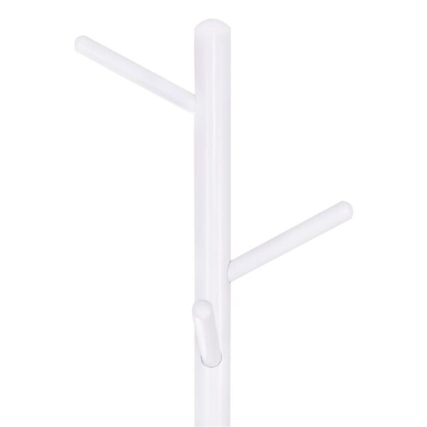 Cuier tip pom din lemn Sersimo, 8 agatatoare, 175cm, alb - Image 5