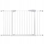 Poarta de siguranta Safety Gate pentru scari, ajustabila 118-127 cm, din otel, alba