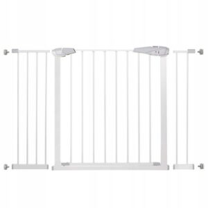 Poarta de siguranta Safety Gate pentru scari, ajustabila 118-127 cm, din otel, alba