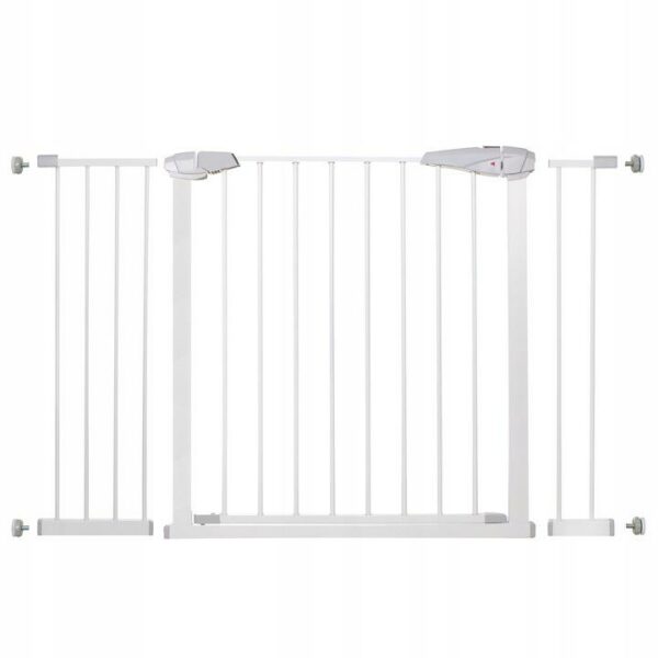 Poarta de siguranta Safety Gate pentru scari, ajustabila 118-127 cm, din otel, alba