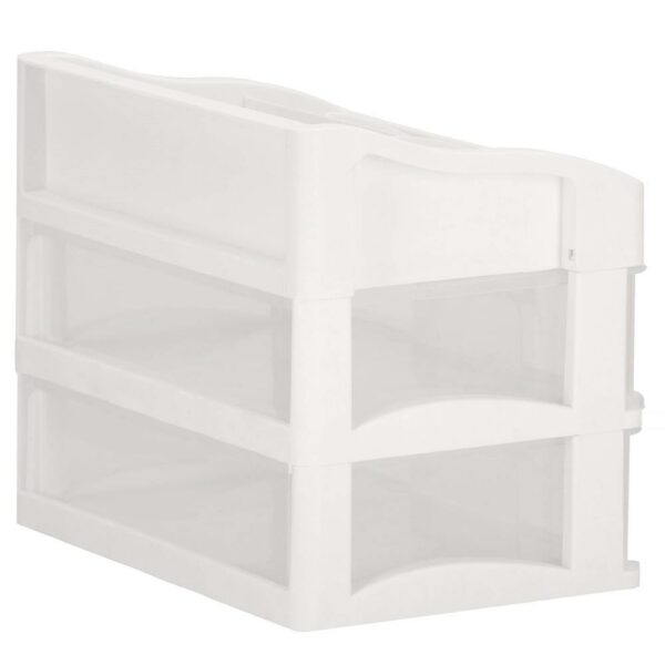 (DL) Organizator cutie depozitare pentru produse cosmetice, bijuterii cu 2 sertare si 7 compartimente - Image 4