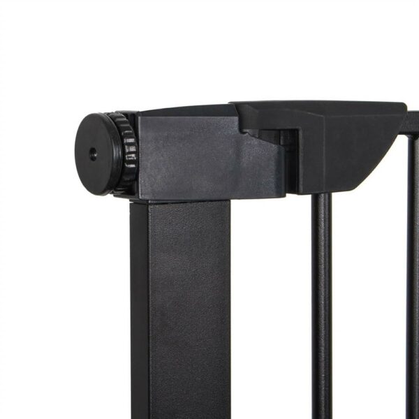 Biztonsági kapu lépcsőhöz, hosszabbító 110-117 cm, acélból, fekete - Image 5