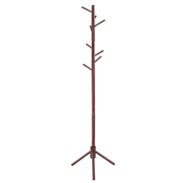Cuier tip pom din lemn Sersimo, 8 agatatoare, 175cm, maro