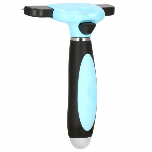 Trimmer fésű hosszú vagy rövid szőrű kutyáknak és macskáknak, tisztítható, 10 cm-es fogak, fekete kék - Image 6
