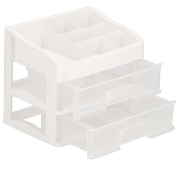 (DL) Organizator cutie depozitare pentru produse cosmetice, bijuterii cu 2 sertare si 7 compartimente - Image 5
