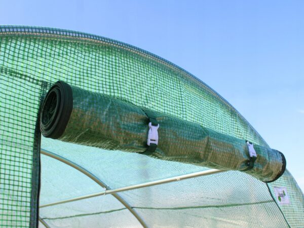 Sera de gradina, tip tunel cu cadru metalic, 400x800cm, verde, 32mp - Image 5