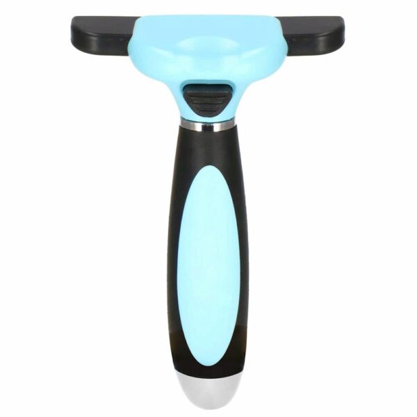 Trimmer fésű hosszú vagy rövid szőrű kutyáknak és macskáknak, tisztítható, 10 cm-es fogak, fekete kék - Image 7