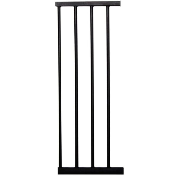 Biztonsági kapu lépcsőhöz, hosszabbító 110-117 cm, acélból, fekete - Image 7
