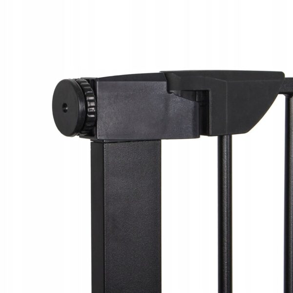 Biztonsági kapu lépcsőhöz, hosszabbító 131-138 cm, acélból, fekete - Image 8