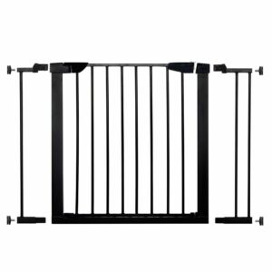 Biztonsági kapu lépcsőhöz, állítható 97-103 cm, acélból, fekete