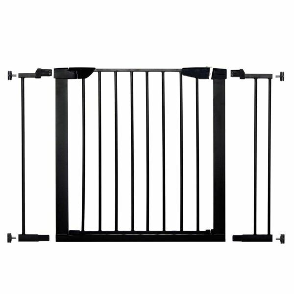 Biztonsági kapu lépcsőhöz, állítható 97-103 cm, acélból, fekete