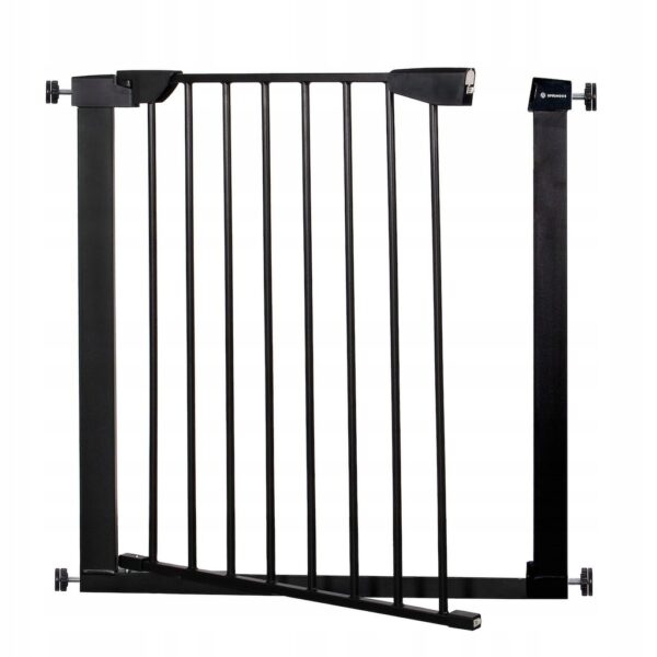 Biztonsági kapu lépcsőhöz, hosszabbító 131-138 cm, acélból, fekete - Image 6
