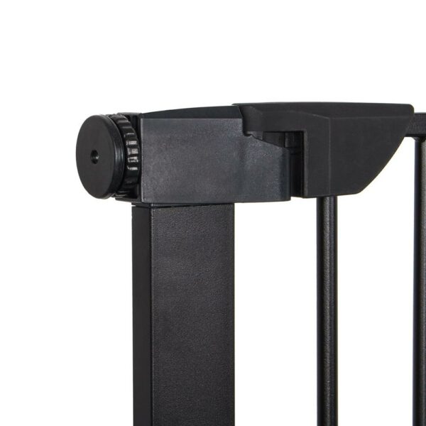 Biztonsági kapu lépcsőhöz, hosszabbító 89-96 cm, acélból, fekete - Image 8
