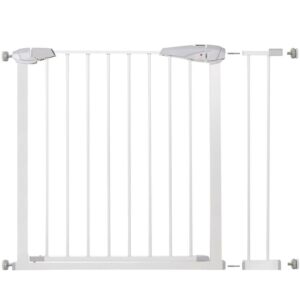 Poarta de siguranta Safety Gate pentru scari, ajustabila 90-99 cm, din otel, alba