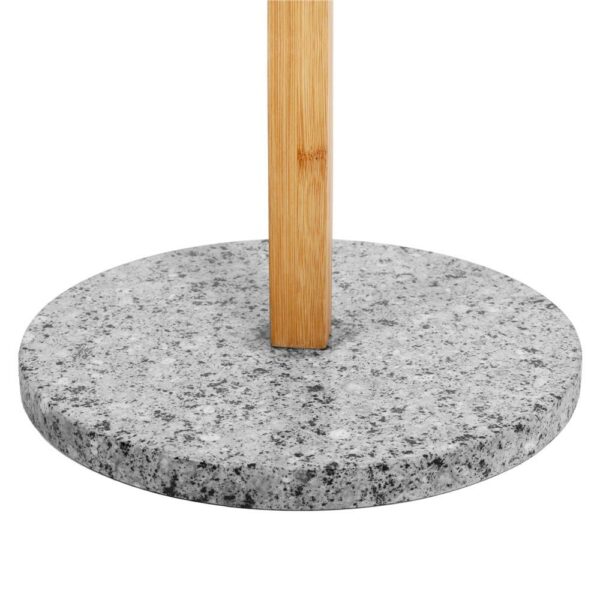 Bambusz fogas gránit talppal, 8 akasztó, 182cm, natúr - Image 9