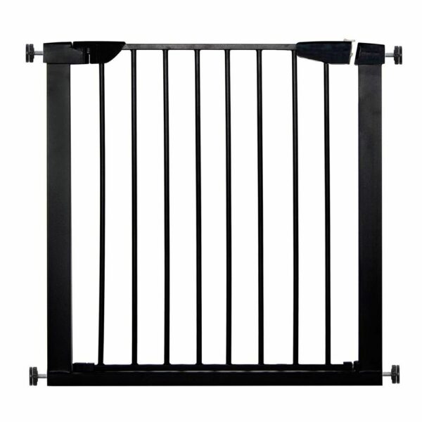 Biztonsági kapu lépcsőhöz, hosszabbító 89-96 cm, acélból, fekete - Image 9