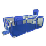 XXL játszótér gyerekeknek vagy babáknak, textil anyag, kék, 230x122x62cm