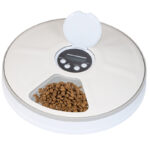 Automata etető kutyáknak és macskáknak, etetőhang, adagolókapacitás 6x70gr, digitális kijelzővel