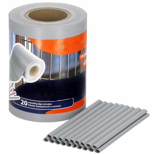 Kerítésbe fűzhető belátásgátló szalag, PVC, 35 x 0,19 m, szürke - Image 12