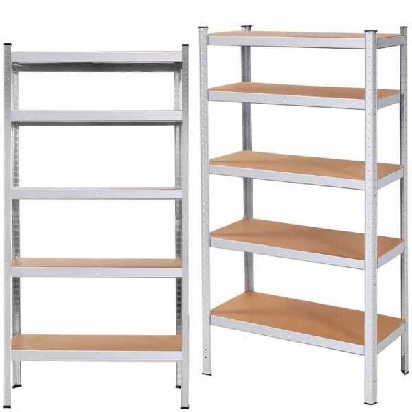 Raft cadru metalic modular pentru depozitare, 5 polite, 180x90x40cm, sarcina 875kg - Image 2