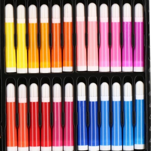 Set de pictura si desen pentru copii, 258 de piese, trusa plastic - Image 10