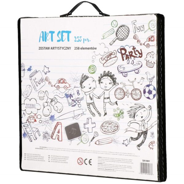 Set de pictura si desen pentru copii, 258 de piese, trusa plastic - Image 11