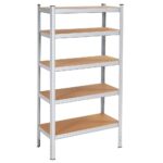 Raft cadru metalic modular pentru depozitare, 5 polite, 180x90x40cm, sarcina 875kg