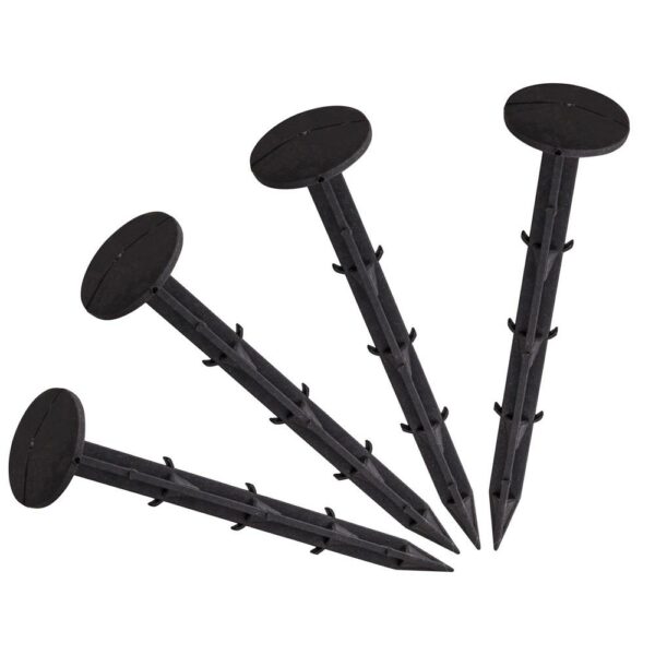 Set 50 cuie plastic fixare folii, tip ancora harpon, 150x33 mm, negru - Image 2