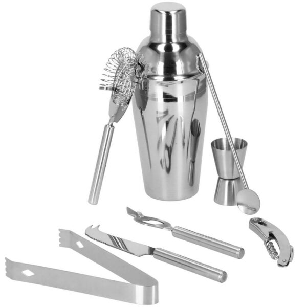 Cocktail Shaker készlet pultosoknak 550 ml, KI22, bambusz tartó, 9 darab - Image 22