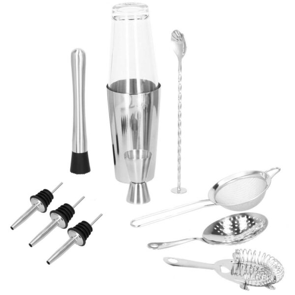 Set Cocktail Shaker Kit pentru barmani 700ml, KI19, 14 piese - Image 22