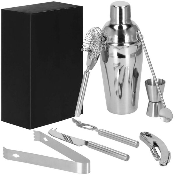 Cocktail Shaker készlet pultosoknak 550 ml, KI22, bambusz tartó, 9 darab - Image 28