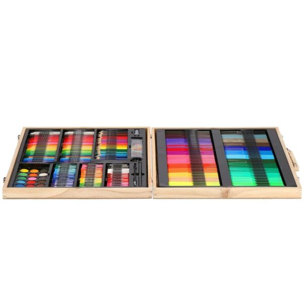 Set de pictura si desen pentru copii, 251 de piese, trusa lemn - Image 26