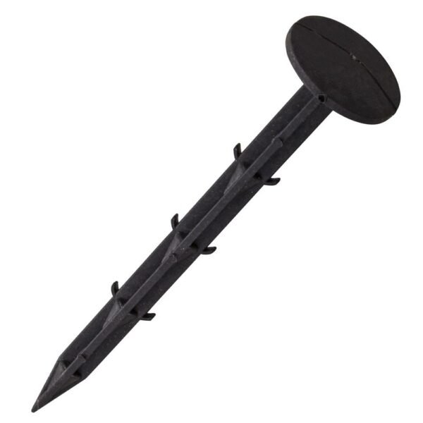 Set 50 cuie plastic fixare folii, tip ancora harpon, 150x33 mm, negru - Image 3
