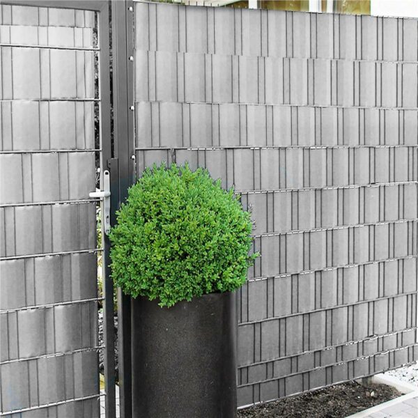 Kerítésbe fűzhető belátásgátló szalag, PVC, 35 x 0,19 m, szürke - Image 4