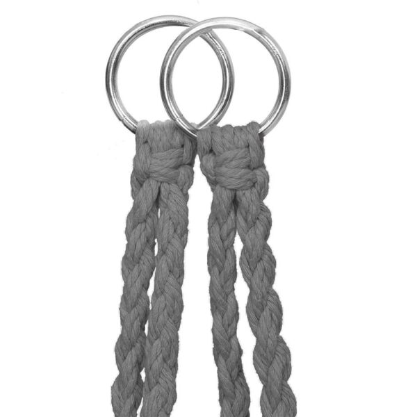 Scaun rotund Sersimo tip leagan suspendat cu perna Confort Plus casa sau gradina, gri inchis - Image 5