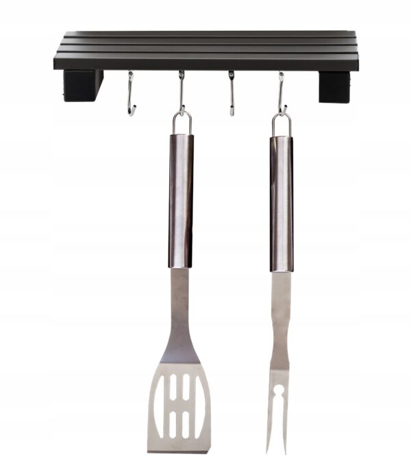 Téglalap alakú faszenes grillkocsi, oldaltámlással és fedős hőmérővel, 115x60x108cm - Image 5