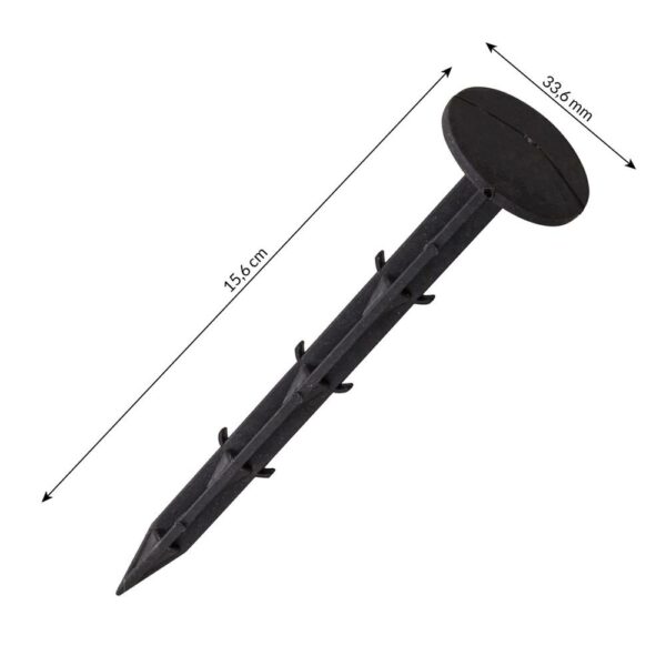 Set 50 cuie plastic fixare folii, tip ancora harpon, 150x33 mm, negru - Image 4