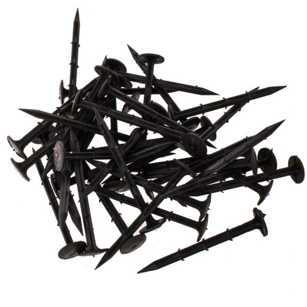 Set 50 cuie plastic fixare folii, tip ancora harpon, 150x33 mm, negru - Image 5