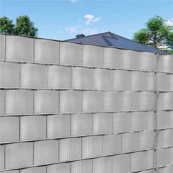 Kerítésbe fűzhető belátásgátló szalag, PVC, 35 x 0,19 m, szürke
