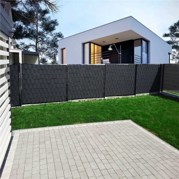 Kerítésbe fűzhető belátásgátló szalag, Premium PVC, 26 x 0,19 m, antracitszürke - Image 11