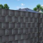 Kerítésbe fűzhető belátásgátló szalag, Premium PVC, 26 x 0,19 m, antracitszürke